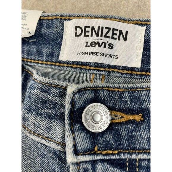 NWT Levi's Denizen High-Rise Jean Shorts Denim 3" Inseam size 4/W27 Fringe Hem - Picture 7 of 7